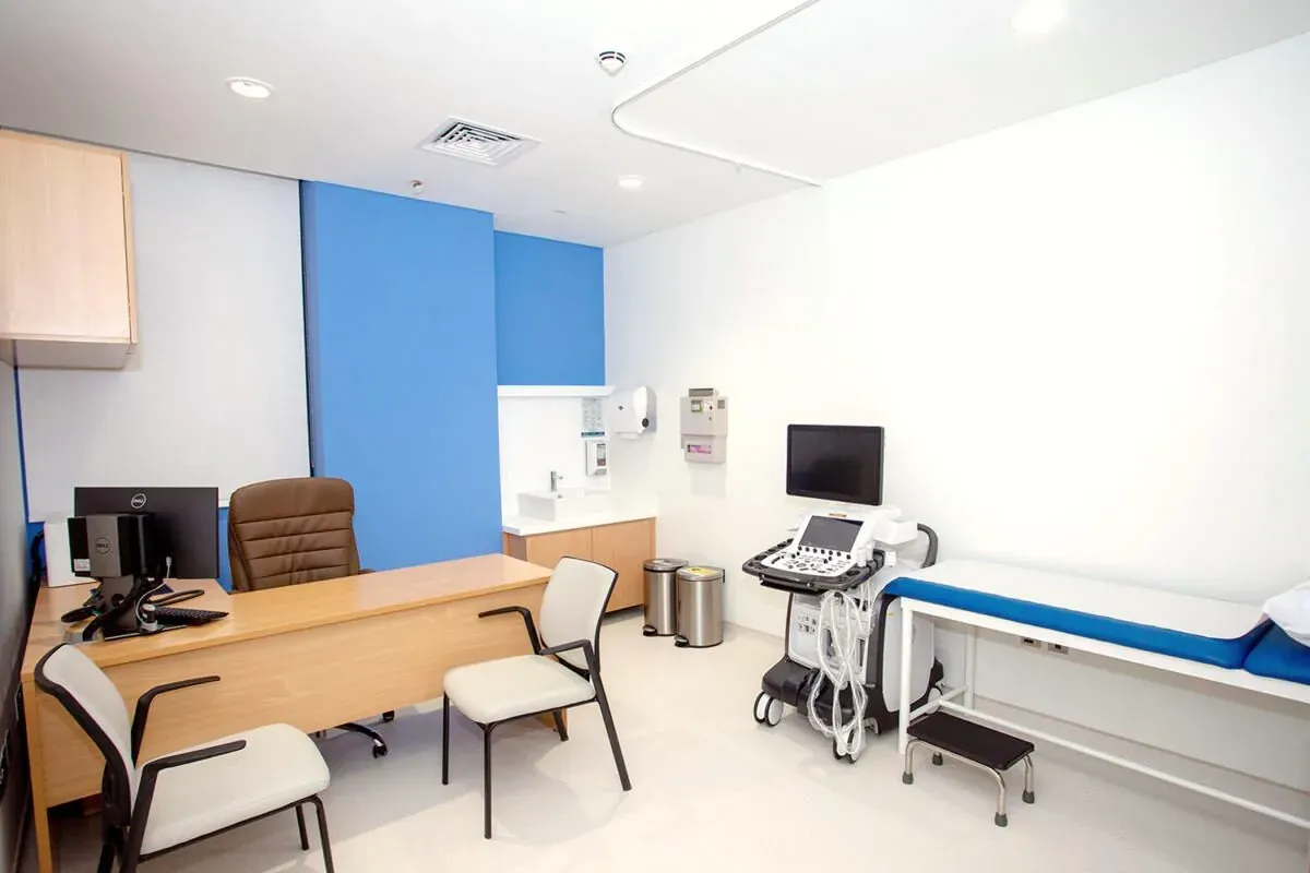 A consulting room at Dubai London Hospital